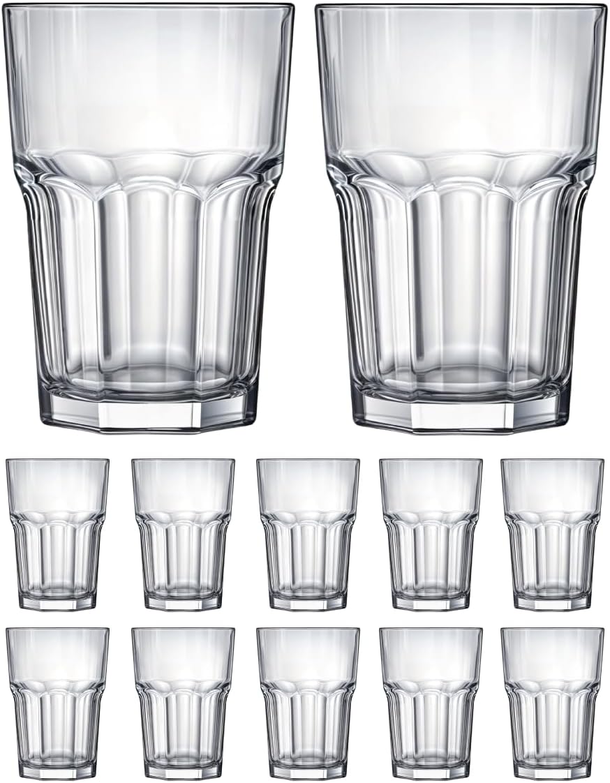 KIT 12 Copos de Vidro Grosso Bristol Água e Suco 350ml - 12 Peças Cor: Transparente