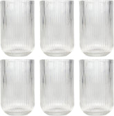 Jogo Copo Vidro 6 Unidades 420ML para Suco Água Refrigerante Drinks Servir Restaurante Bares Vidro Resistente Luxuoso Bebidas Favoritas Qualidade Resistencia e Durabilidade