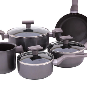 Conjunto de Panelas Cerâmica Sartin 5 Peças Grafite