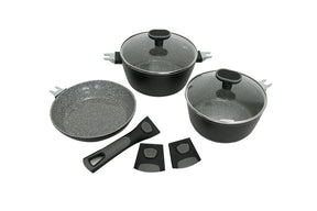 Conjunto de Panelas Versat Cook 3 Peças Preto
